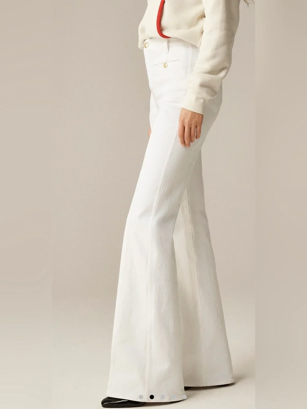 J. Crew New Vintage Flare Jean White Size 26 P